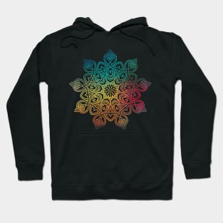 Rainbow abstract flower design 07 Hoodie